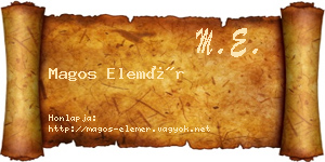 Magos Elemér névjegykártya